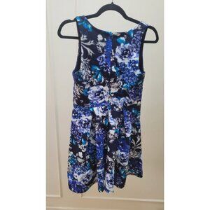 DEX - Blue floral sleeveless dress, Small